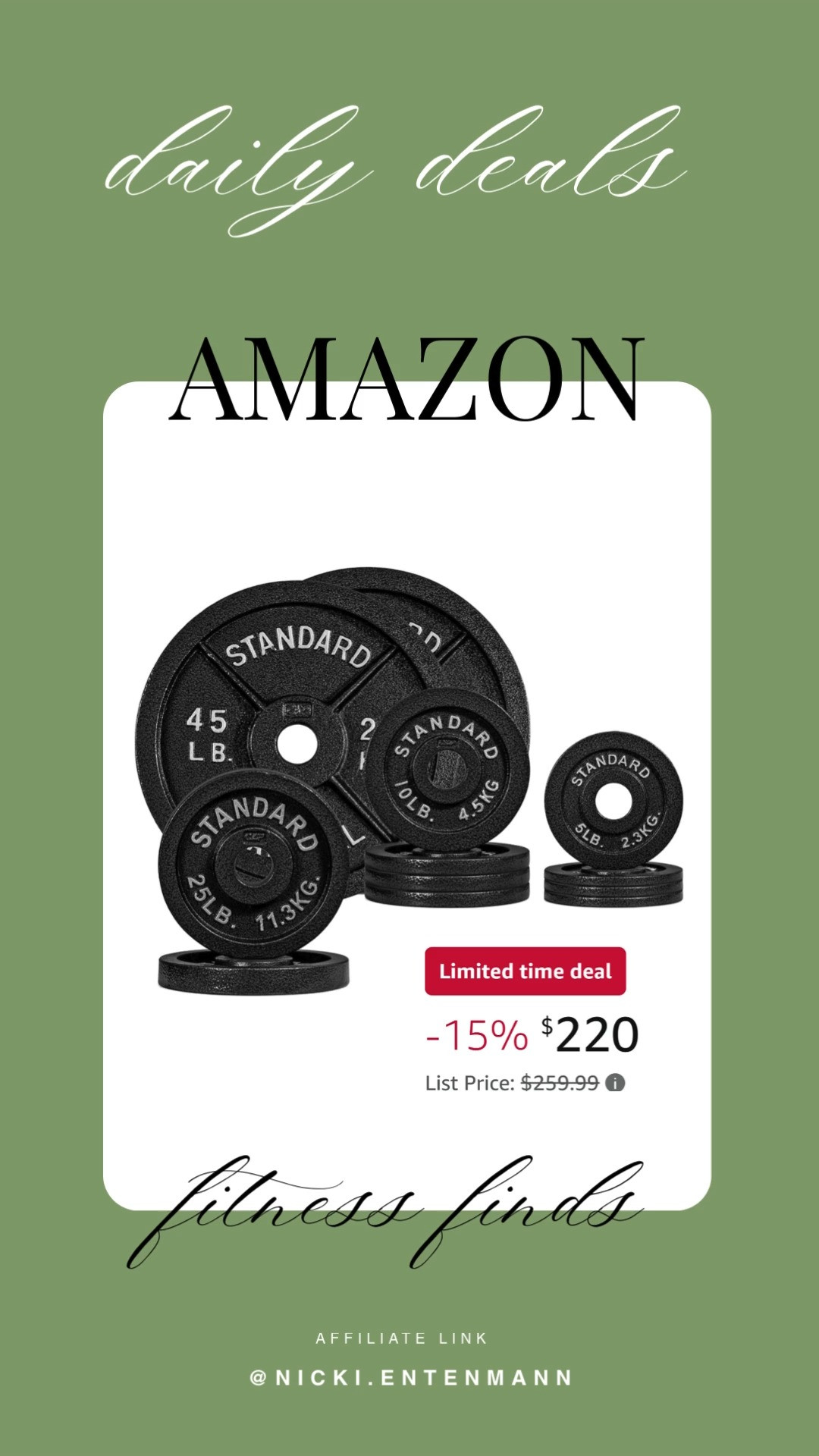 This barbell 2 inch Olympic cast iron plate weight set brings cheerful strength and effortless power to everyday training with durable flair. #BarbellSet #OlympicWeights #CastIronPlates #StrengthTraining #FitnessGear #WorkoutTools #HomeGymEssentials #ActiveLife #ExerciseEquipment #FitnessGoals 🏋️‍♂️💪✨
 

 #LTKfitnessgoals #LTKActive #LTKHome