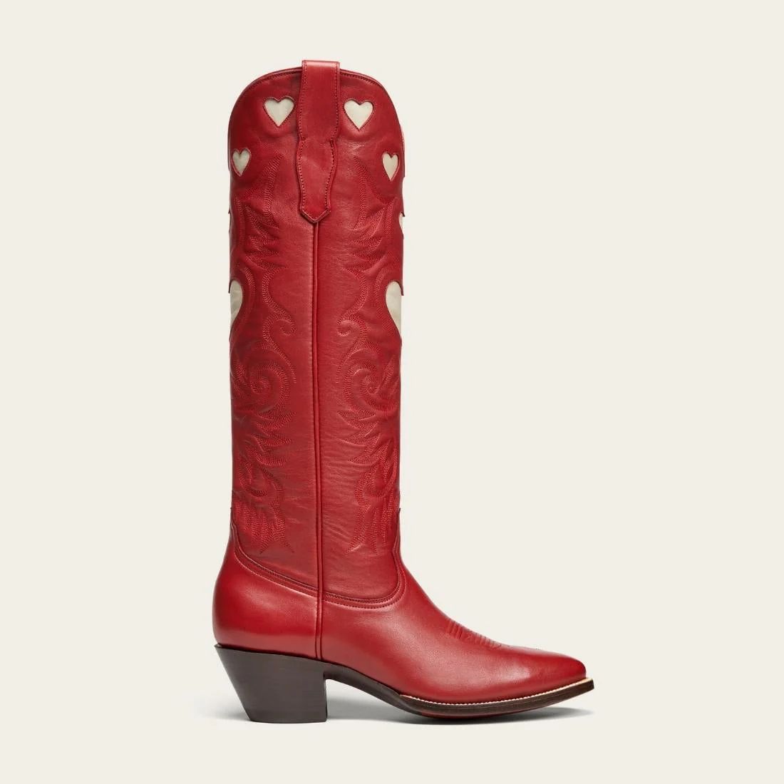 Red & Bone Heart Boot | CITY Boots