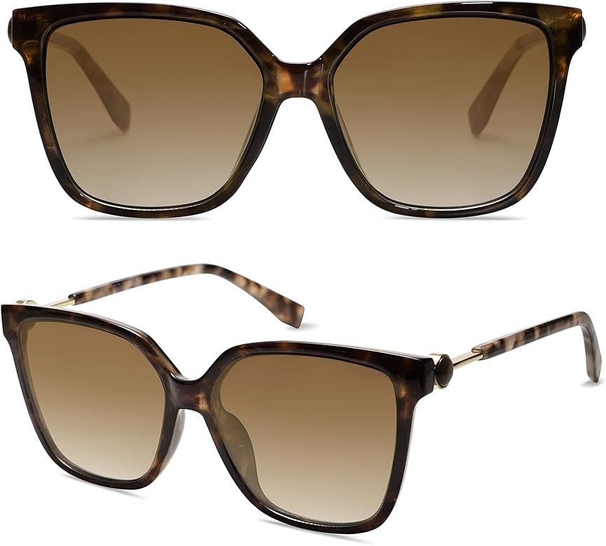 SOJOS Oversized Square Sunglasses for Women Trendy Fashion UV Protection Lens Womens Shades Sunglass | Amazon (US)