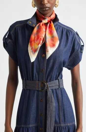Tie Dye Silk Square Scarf | Nordstrom
