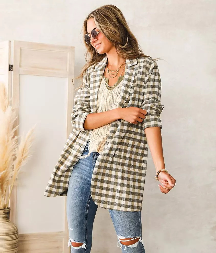 Plaid Blazer | Buckle