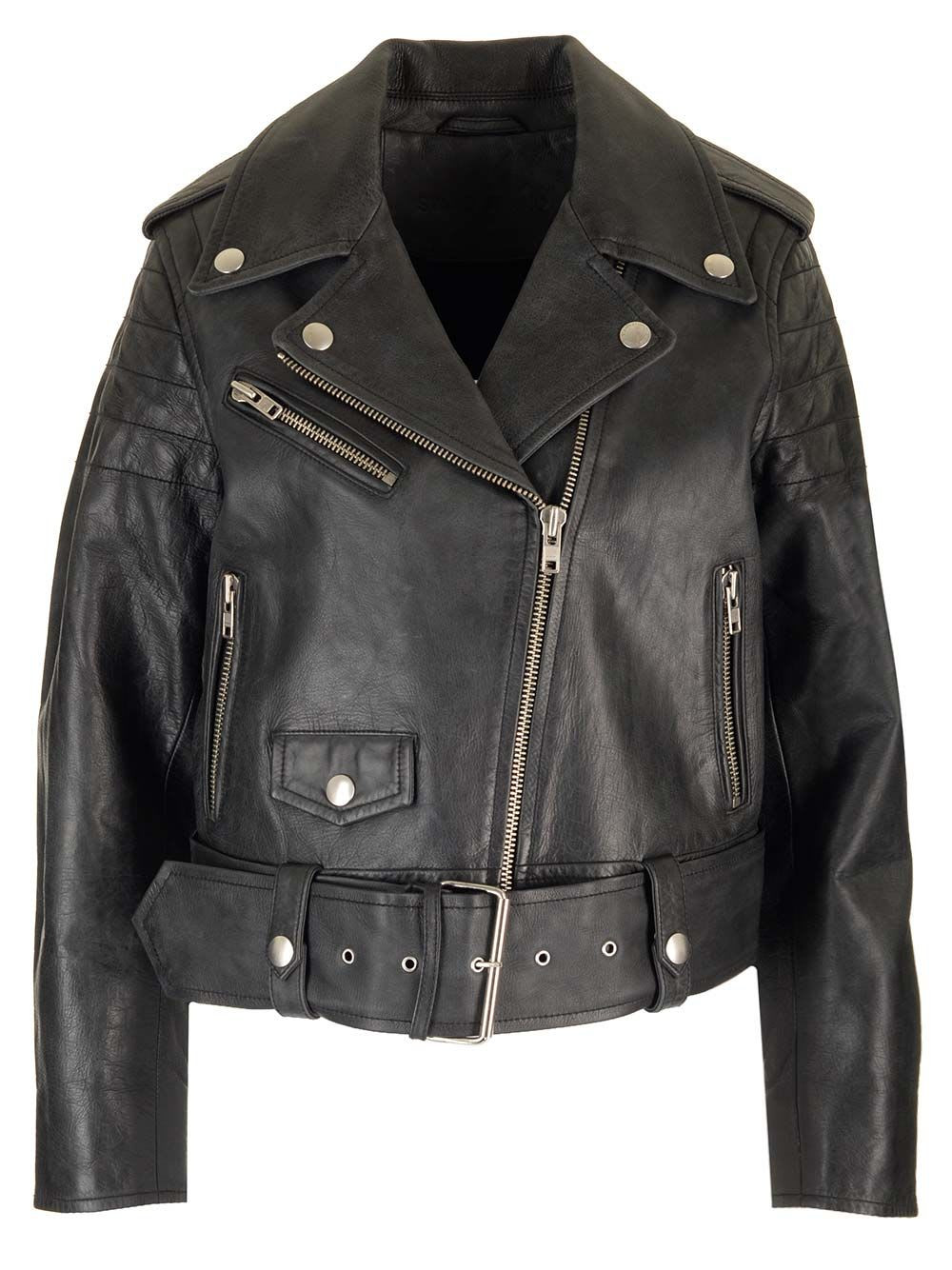STAND STUDIO Leather Biker Jacket | Italist.com US