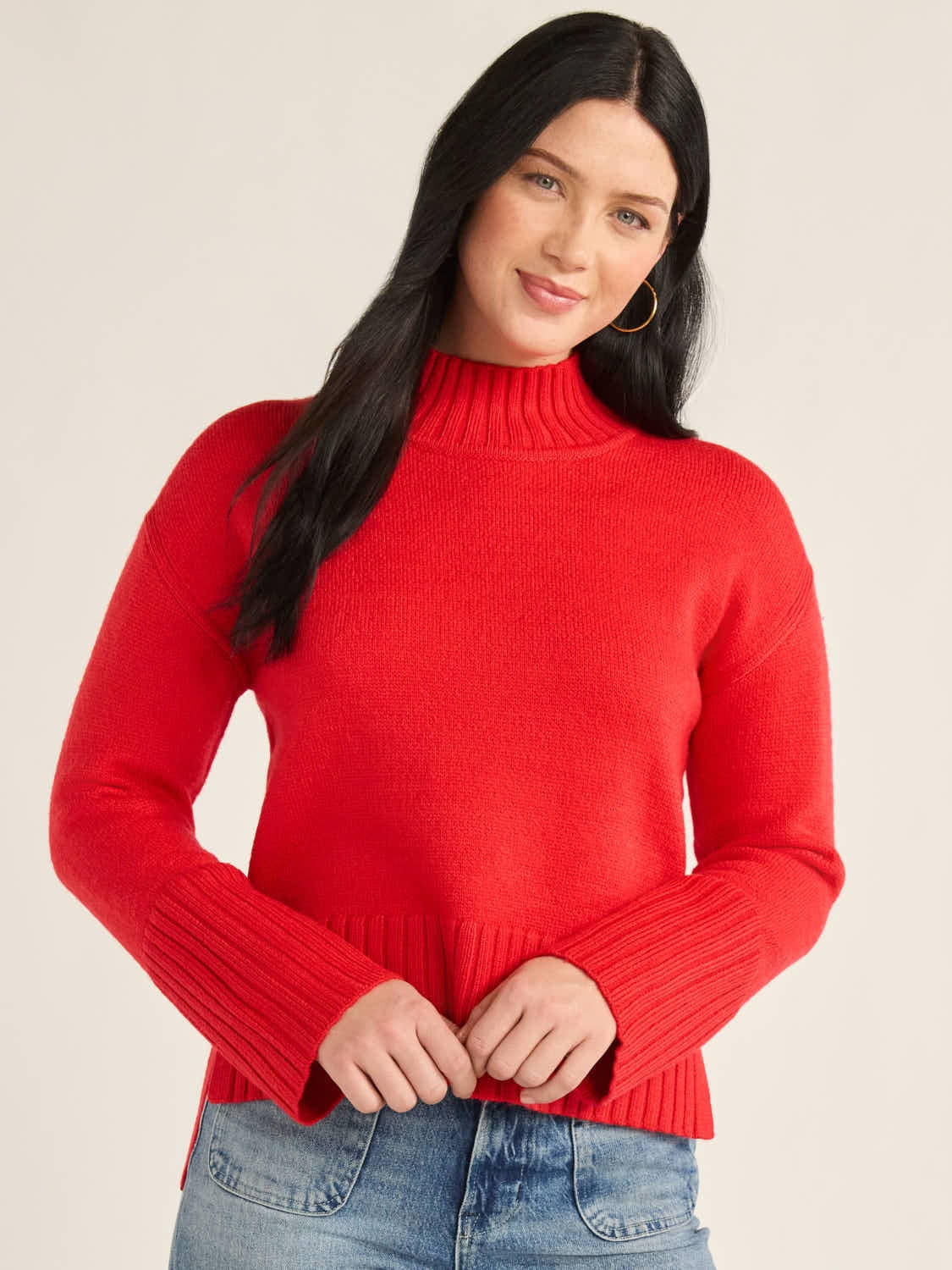 Free Assembly Women’s Mock Neck Sweater, Midweight, Sizes XS-XXXL | Walmart (US)