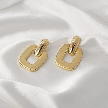 Gold Silver Hoop Dangle Earrings For Women Girls Statement Retro Earrings Multiple Styles Jewelry... | Amazon (US)