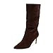 CUSHIONAIRE Women's Porsha Slouchy Vegan Suede Mid-Calf Scrunch Boot with Pointed Toe, Memory Foam & 3-Inch Heel | Wide Widths Available | Amazon (US)