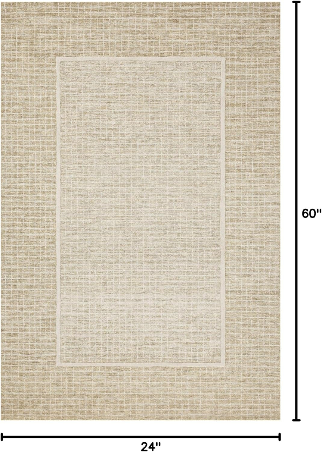 Loloi Chris Loves Julia Briggs Collection, Wheat & Ivory, 2'-0" x 5'-0" Accent Rug – Minimal Gr... | Amazon (US)