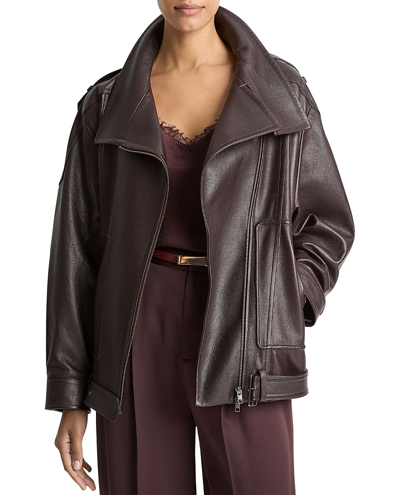 Vince Leather Oversized Biker Jacket | Bloomingdale's (US)