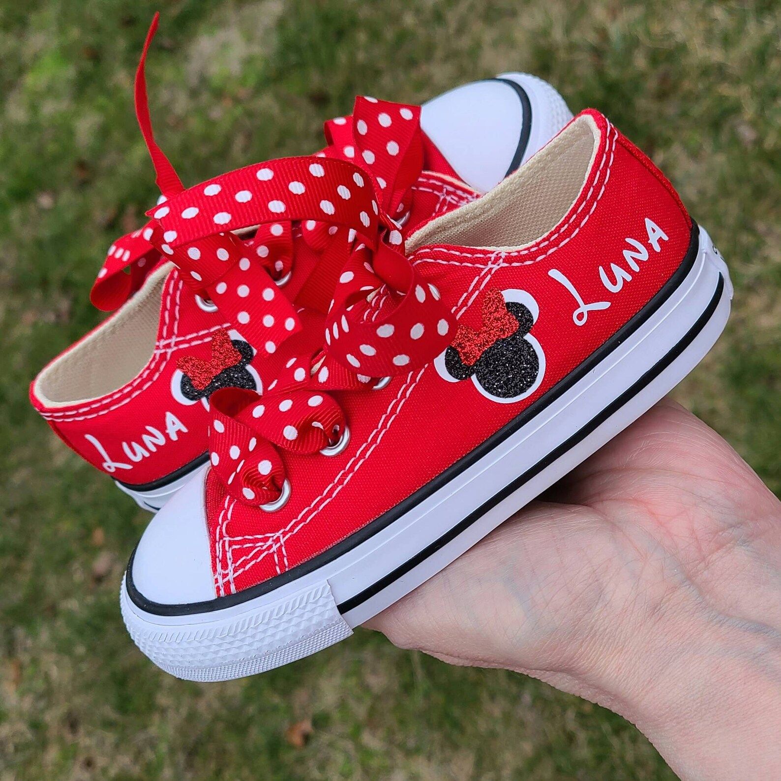 Minnie Mouse Shoes Red Converse Minnie Mouse Sneakers | Etsy | Etsy (US)