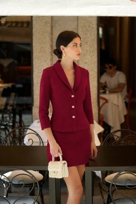 Margaux Cotton Tweed Two Piece | Gaala