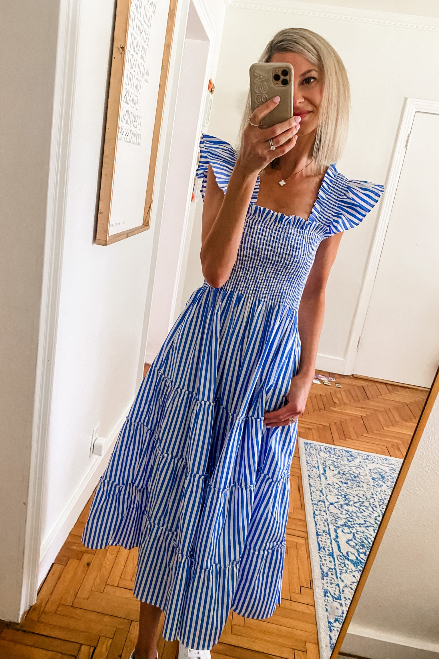 Swooning over this blue and white Hill House nap dress that arrived today. Everything from the elasticated smocking to the ruffled shoulders, tiered midi skirt, and pockets has me hooked. It’s so comfortable and can be worn day to night. I think I need it in another pattern now! 

#LTKSeasonal #LTKtravel #LTKFind