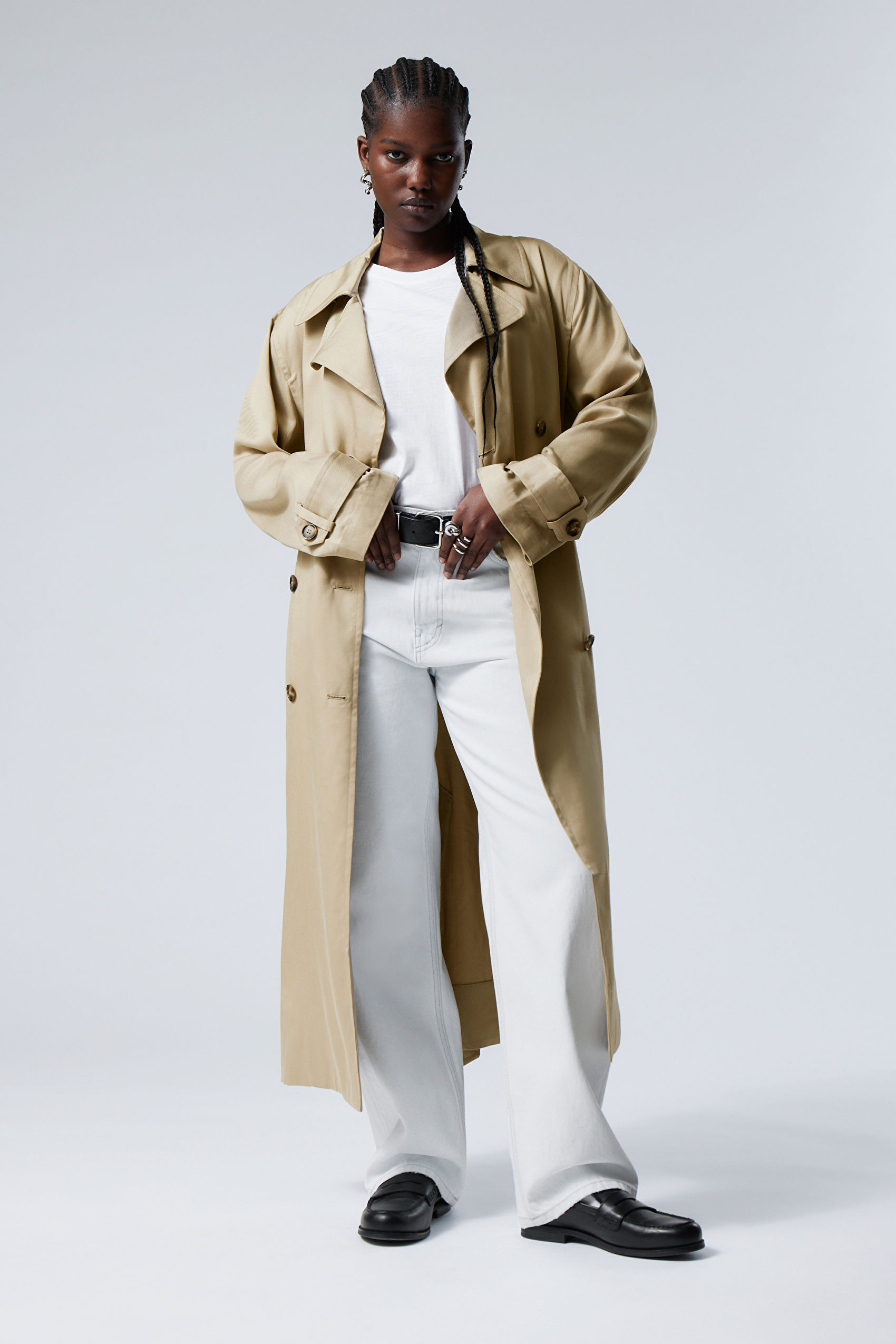 Evelyn Relaxed Lyocell Trench Coat | Weekday