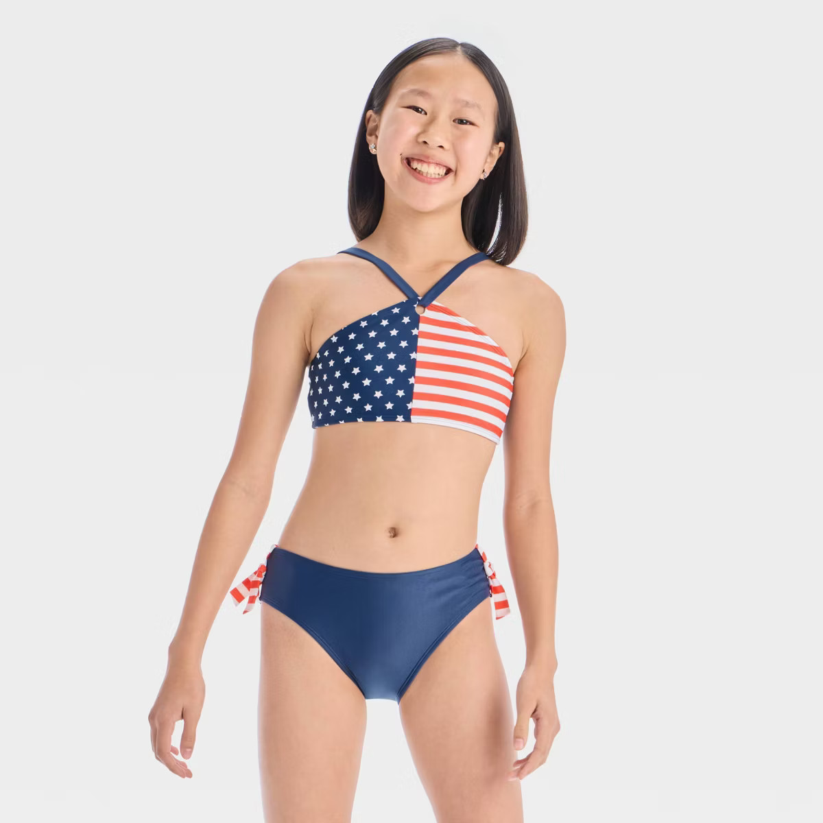 Girls' Stars and Stripes Bikini Set - art class™ Navy Blue | Target