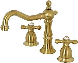 Kingston Brass KS1977AX 8 in. Widespread Bathroom Faucet, Brushed Brass | Amazon (US)