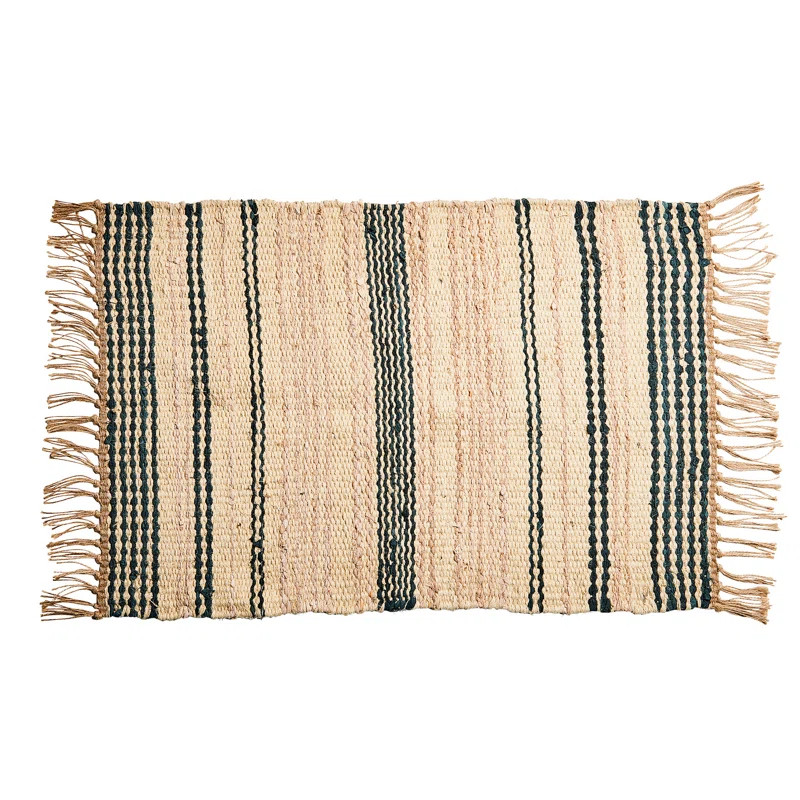 Ergun Striped Handmade Tan Area Rug | Wayfair North America