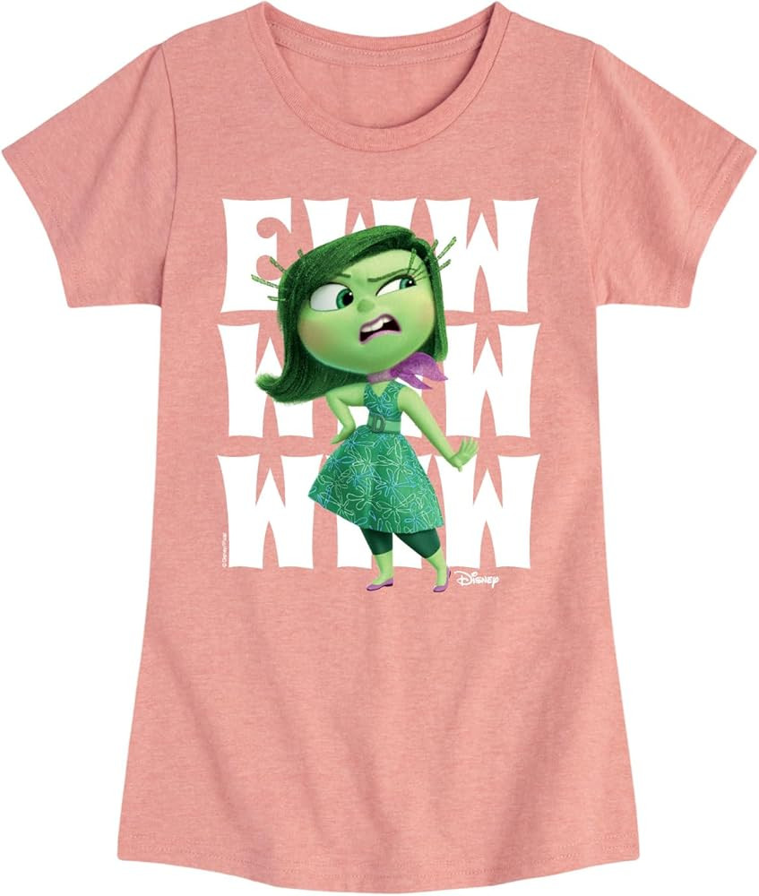 Disney - Inside Out - Eww - Toddler and Youth Girls Short Sleeve Graphic T-Shirt | Amazon (US)