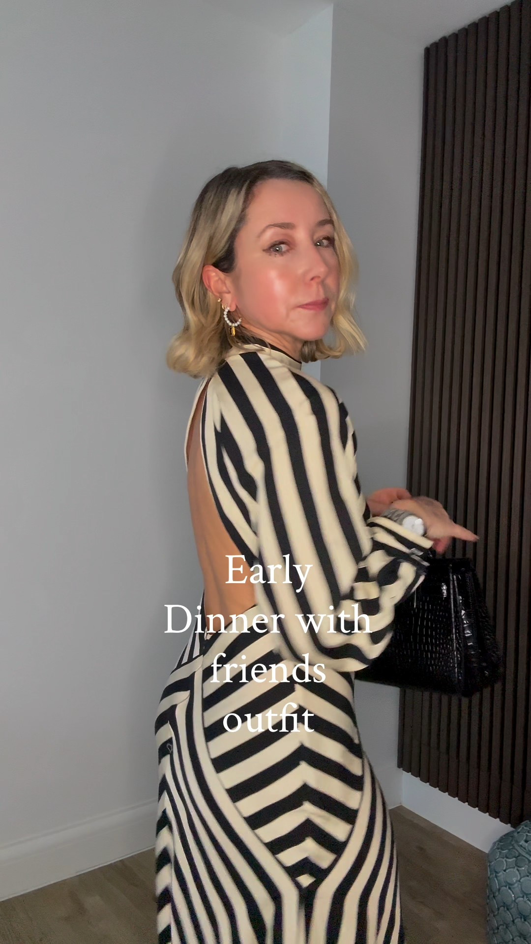 Early dinner look. Such a chic dress with a hint of sexy with the low back! Dress with higher end accessories 

#LTKFashionMonth #LTKwinter #LTKuk