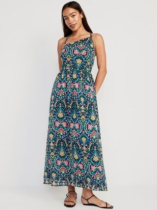 Fit & Flare One-Shoulder Maxi Dress for Women | Old Navy (US)