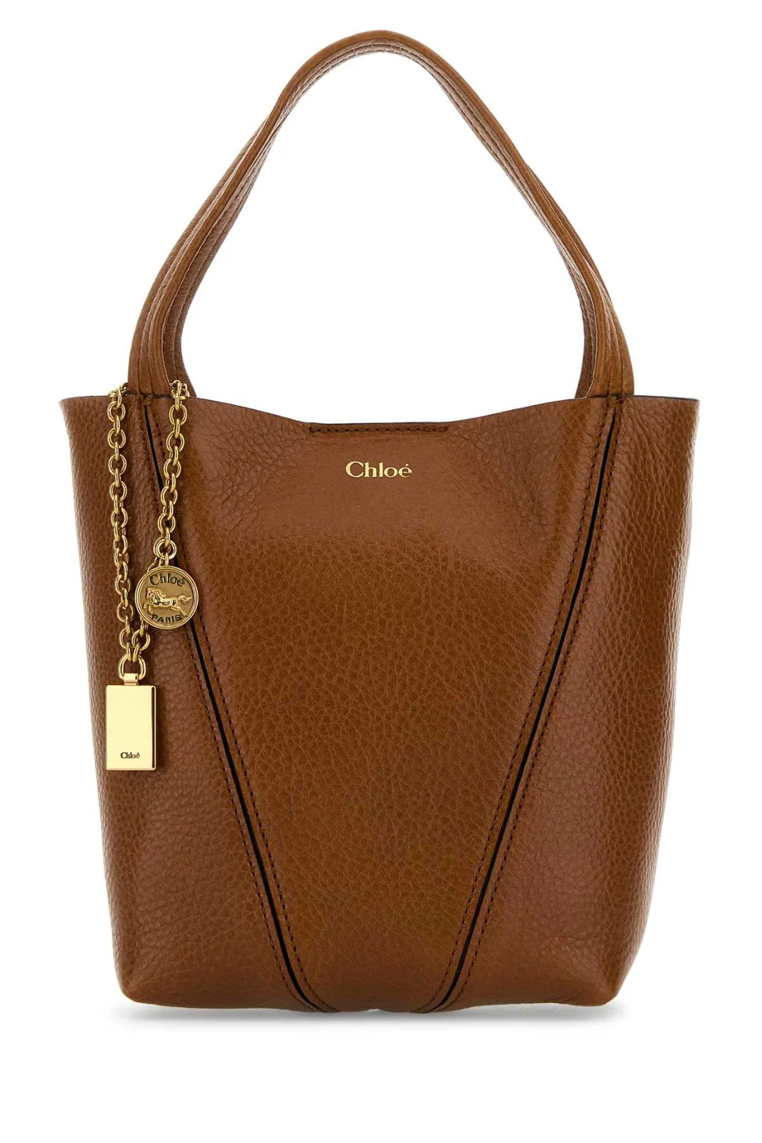 Chlo\u00e9 Spin Logo Printed Small Top Handle Bag | Cettire Global