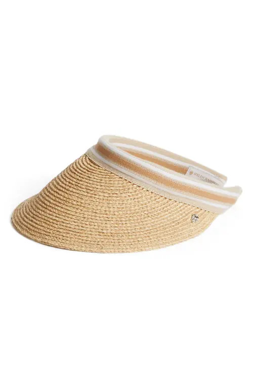 Helen Kaminski 'Bianca' Visor in Natural/Nougat Stripe at Nordstrom | Nordstrom