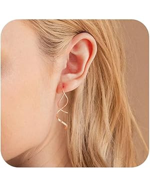 Kyerlyn Gold Hoop Earrings for Women Trendy Gold Statement Earrings Huggie Earrings Hoop Gold Jew... | Amazon (US)