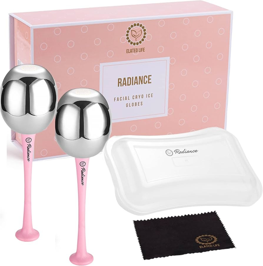 RADIANCE Ice Globes for Facials Skin Care - Cryo Globes, Non Shatter, Face Cooling Cold Stainless... | Amazon (US)