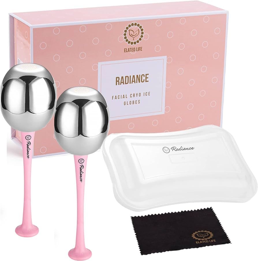 RADIANCE Ice Globes for Facials Skin Care - Cryo Globes, Non Shatter, Face Cooling Cold Stainless... | Amazon (US)