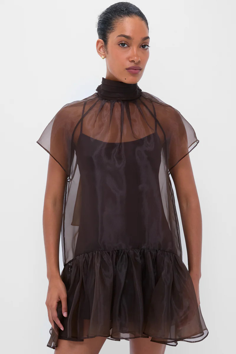 Chocolate Beaux Tiered Mini Dress | Tuckernuck (US)