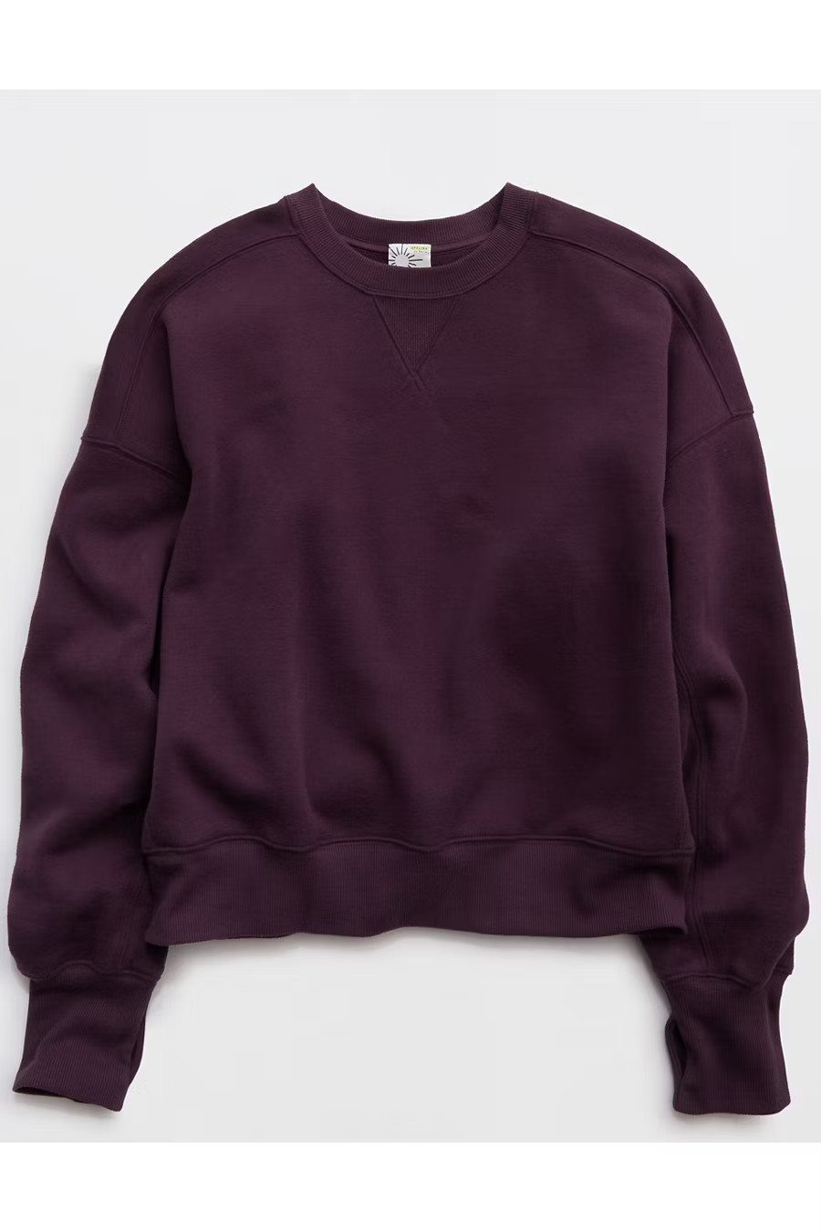 OFFLINE By Aerie Cloud Fleece Classic Crewneck Sweatshirt Women's Cool Berry XXS | American Eagle Outfitters (US & CA)