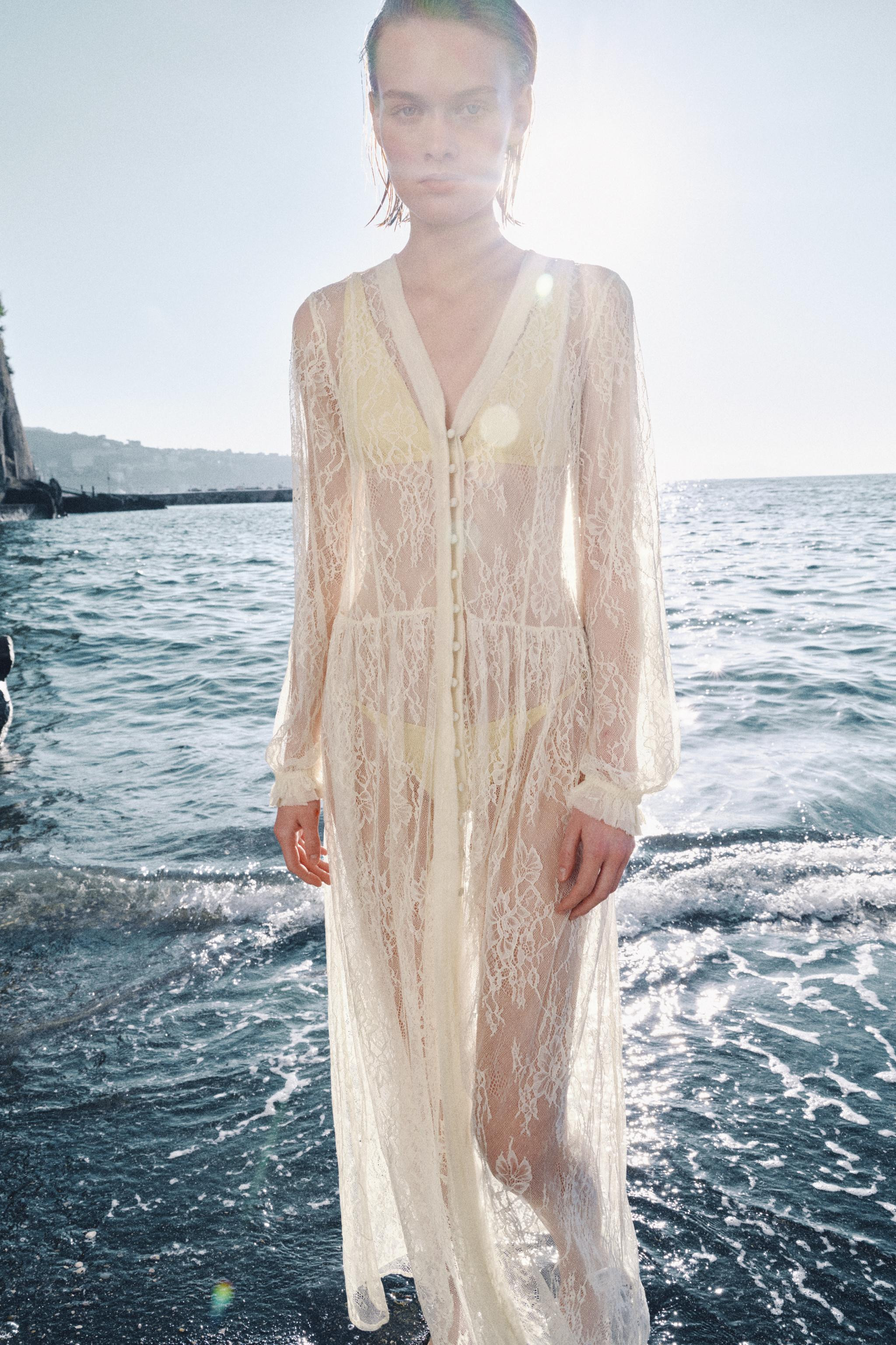 ZW COLLECTION LONG LACE DRESS | Zara US