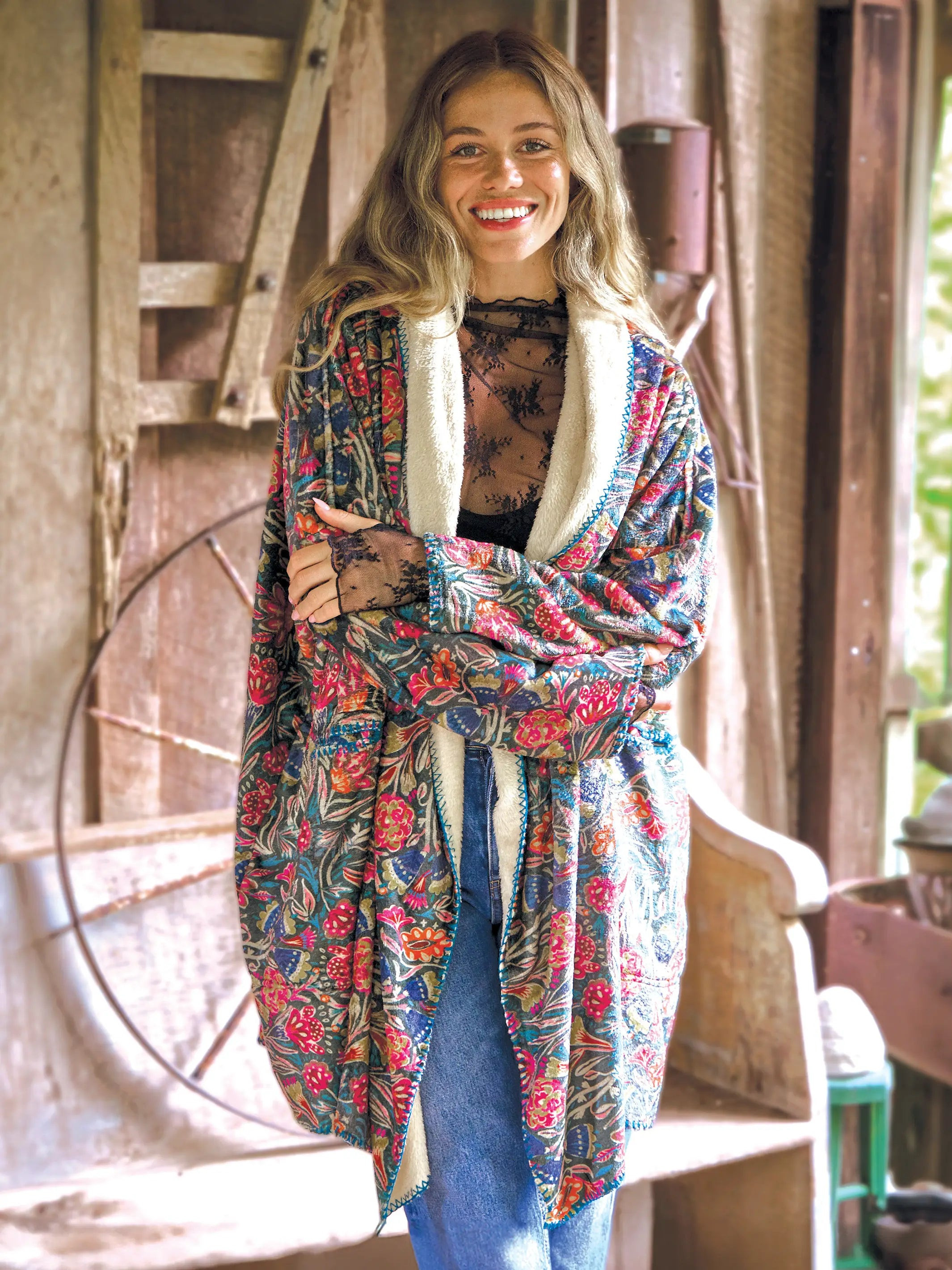 Cozy Blanket Kimono | Natural Life