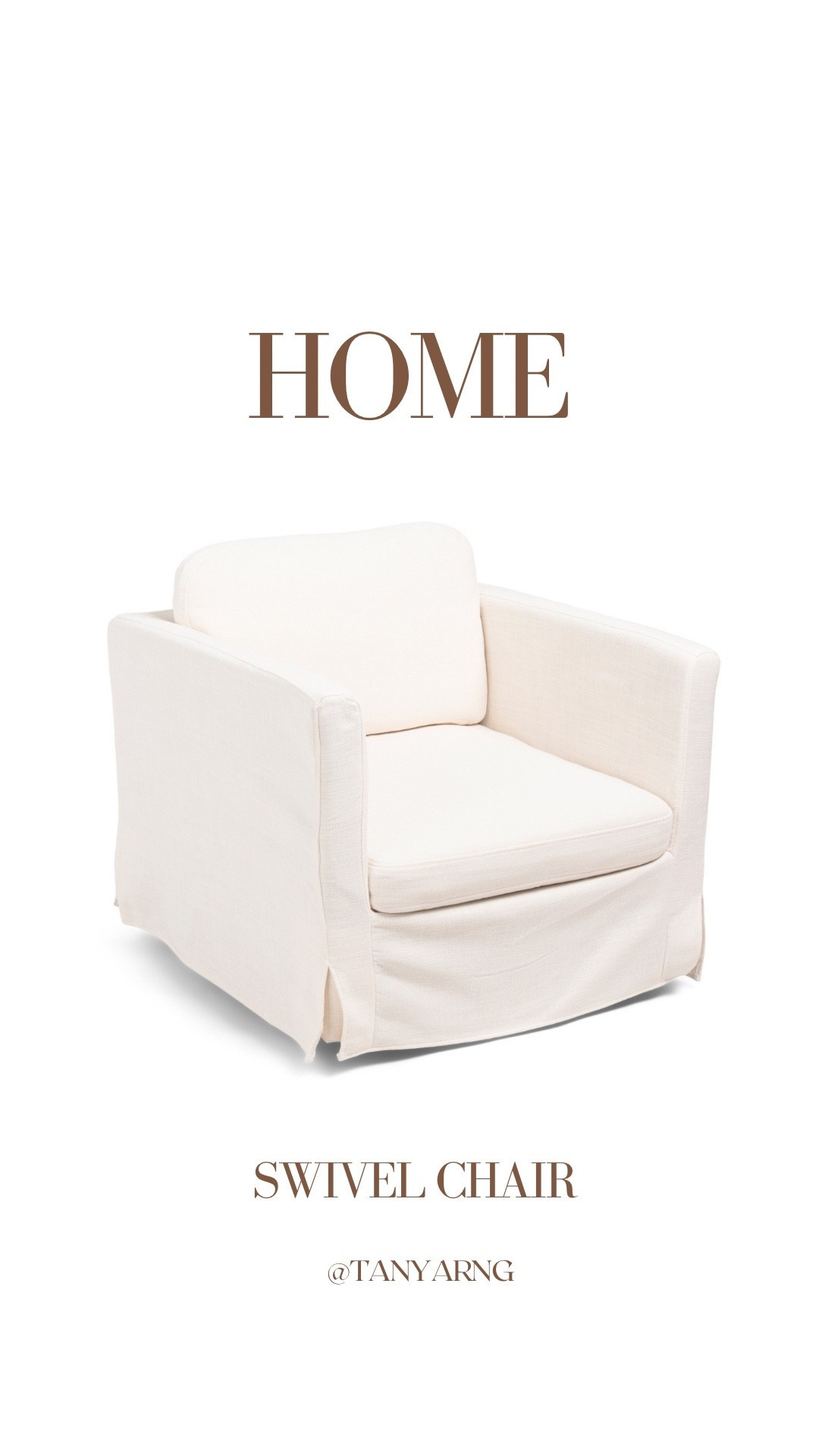 Swivel slipcover chair | tjmaxx 

#LTKdayinmylife #LTKHome #LTKHoliday