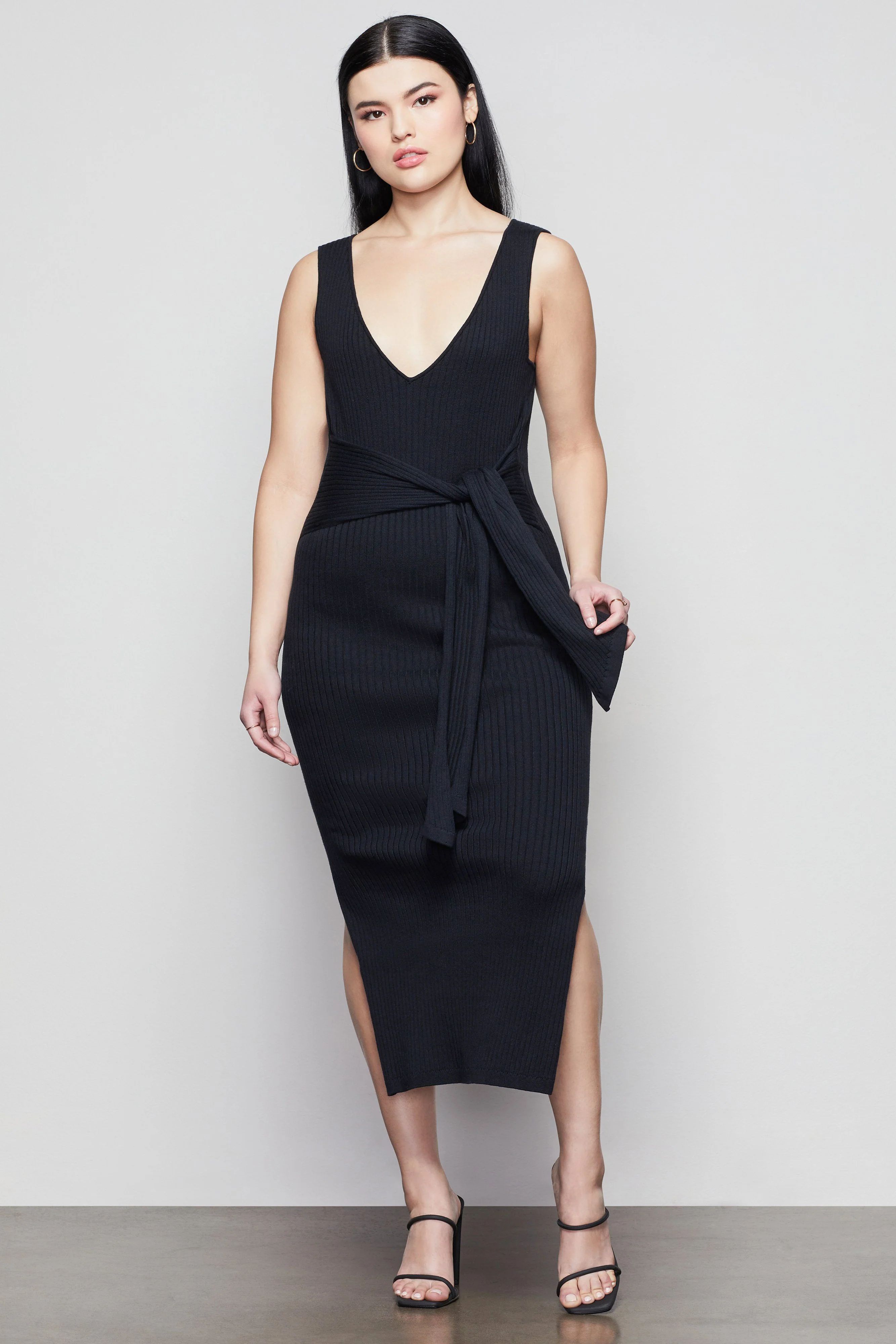 BELTED BODY DRESS | BLACK001 | Good American