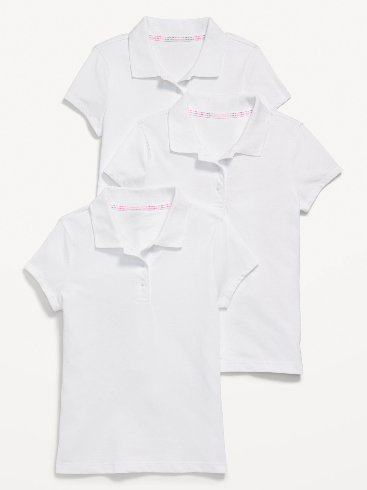 School Uniform Jersey-Knit Polo Shirt 3-Pack for Girls | Old Navy (CA)