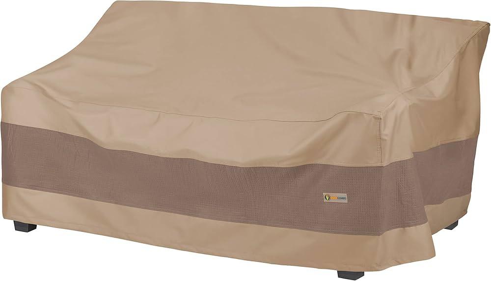 Duck Covers LSO873735 Elegant Waterproof Patio Sofa Cover, 85"W x 35"D x 35"H, Swiss Coffee | Amazon (US)