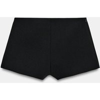 Zara - High-Waisted Mini Shorts - Black - S - Woman | Zara US