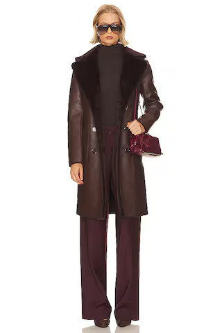 LAMARQUE Abigail Coat in Mahogany from Revolve.com | Revolve Clothing (Global)