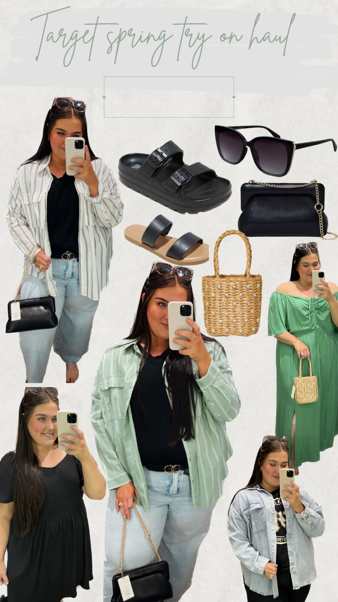 Target spring plus size try on 💛💚🩵
Everything is true to size!! 
Size 3XL | jeans true to size | shoes true to size 