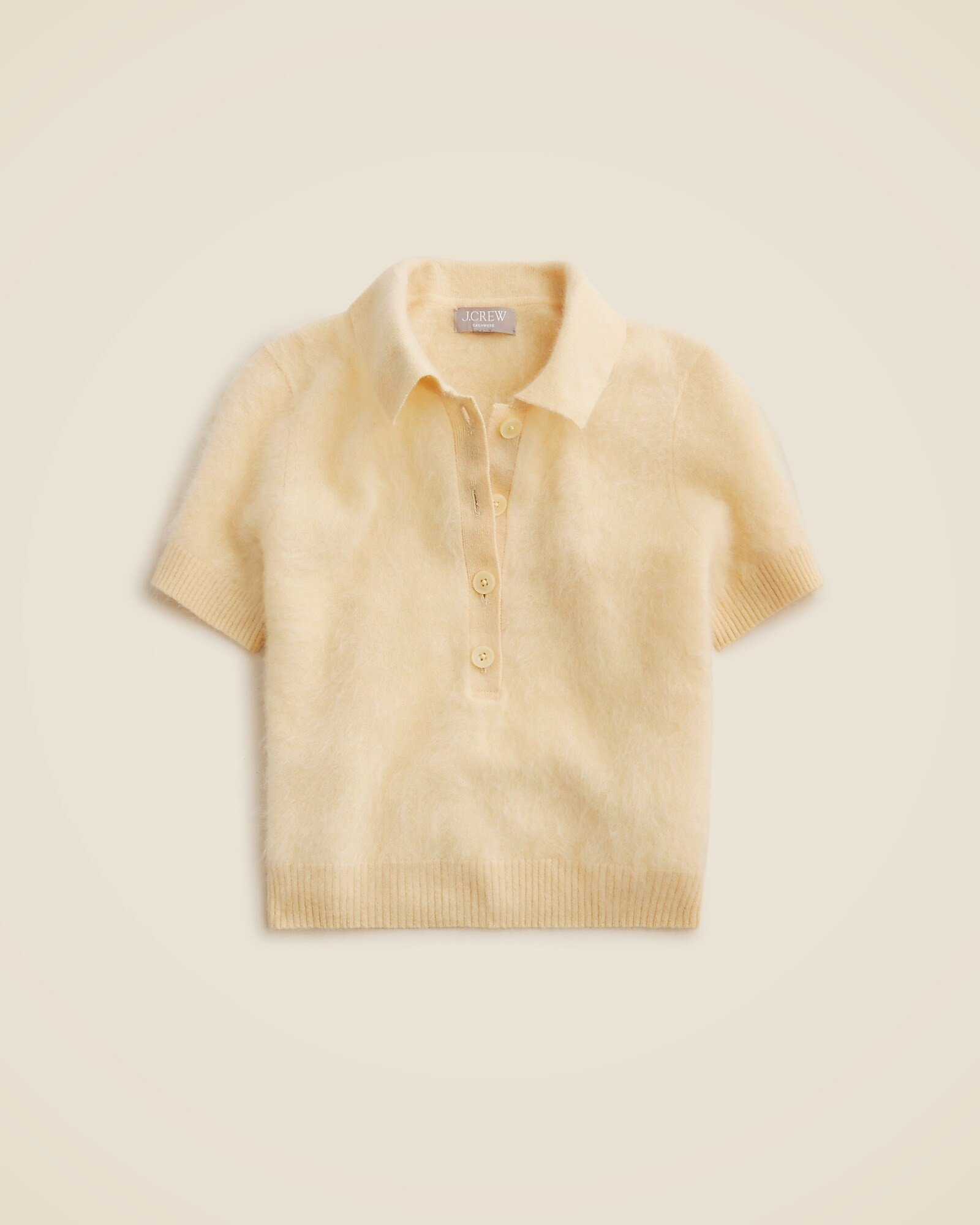 Brushed cashmere short-sleeve sweater-polo | J. Crew US