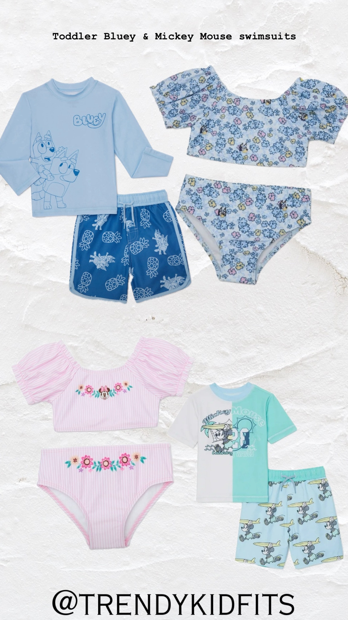 Toddler. Character swim suits - Bluey , min is mouse Mickey Mouse - Walmart kids style fashion affordable 

#LTKkids #LTKstyletip #LTKswim