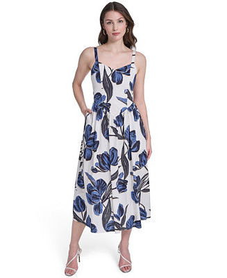 Women's Fit & Flare Midi Dress | Macy's