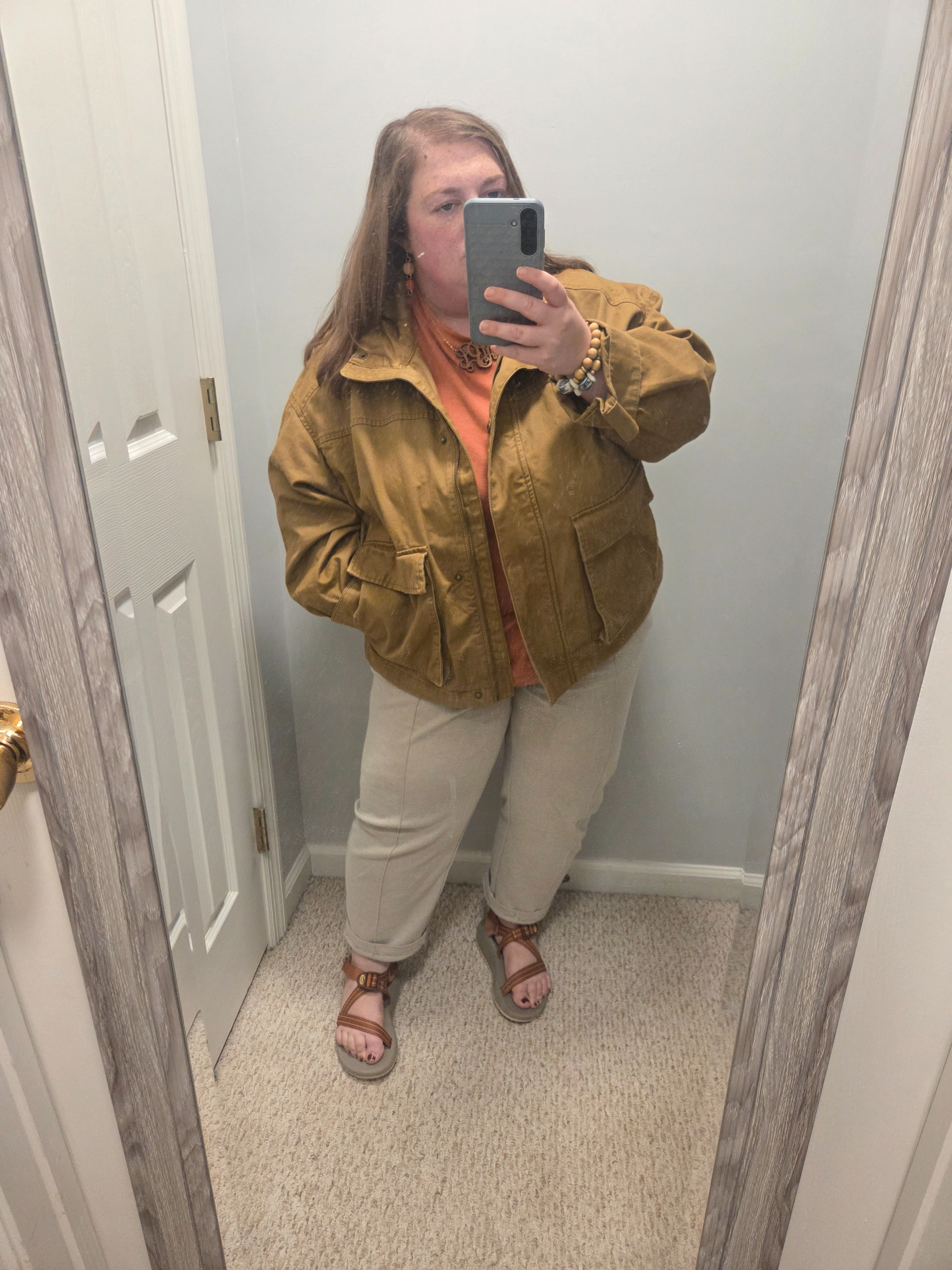 Looking for the perfect casual lightweight Fall jacket? Look no further! Recently got this bomber jacket from Oldnavy and love the cargo style and the length.  I got my normal size XL and theres plenty of room, and I can zip the jacket all the way. The color is slightly different from the barn jacket I bought last Fall.  Currently on sale for 50% off! 

#LTKSaleAlert #LTKMidsize #LTKPetite