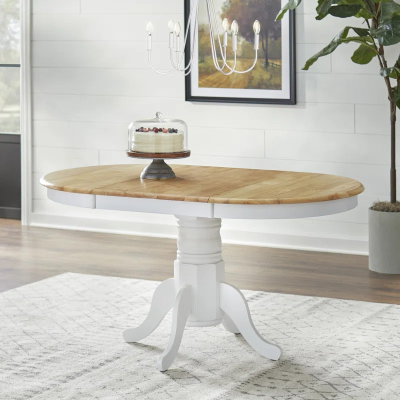 Kaneshiro Extendable Solid Oak Pedestal Dining Table | Wayfair North America