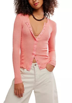 Free People Women's Going Places Cardigan, Crimson, Small | Belk