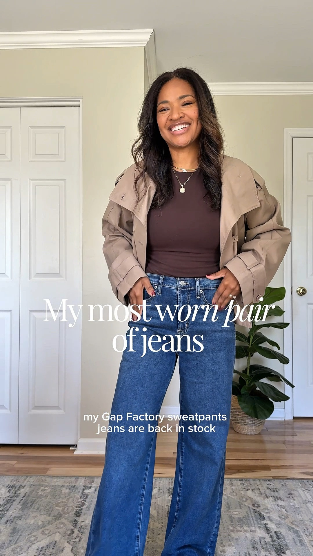 I wear a size 27 regular in the jeans. Small
In everything else. Size down 1/2 in shoes ￼ 

 #LTKootd #LTKgrwm #LTKOver40