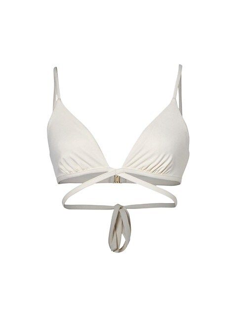 Harlen Solid Tie-Front Bikini Top | Saks Fifth Avenue