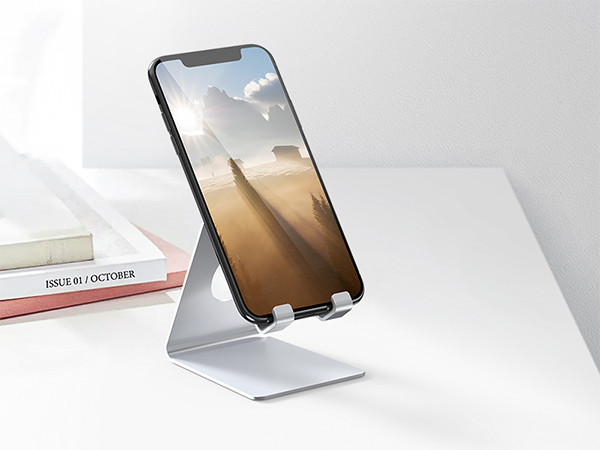 Lamicall Cell Phone Stand, Desk Phone Holder Cradle, Compatible with Phone 12 Mini 11 Pro Xs Max XR  | Amazon (US)