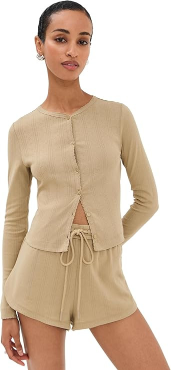 LE BOP Women's Audrey Pointelle Cardigan | Amazon (US)