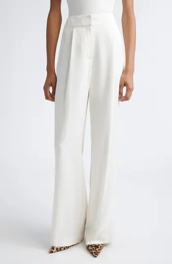 Robinne Crepe Back Satin Wide Leg Pants | Nordstrom