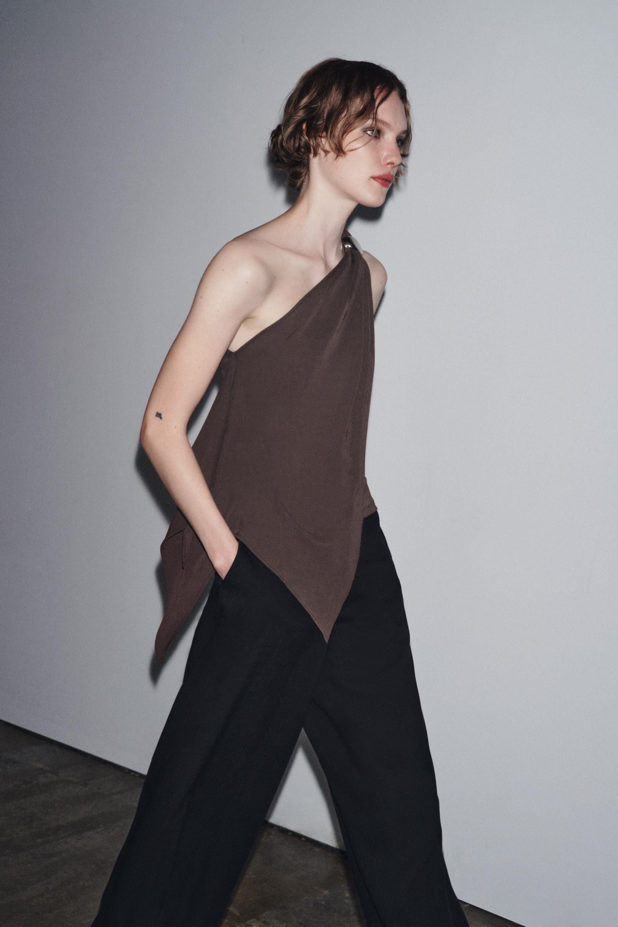 ASYMMETRIC CREPE TOP | Zara US