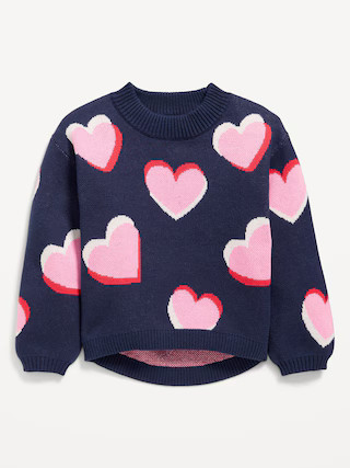 Printed Loose Puffy-Sleeve Sweater for Toddler Girls | Old Navy | Old Navy (US)
